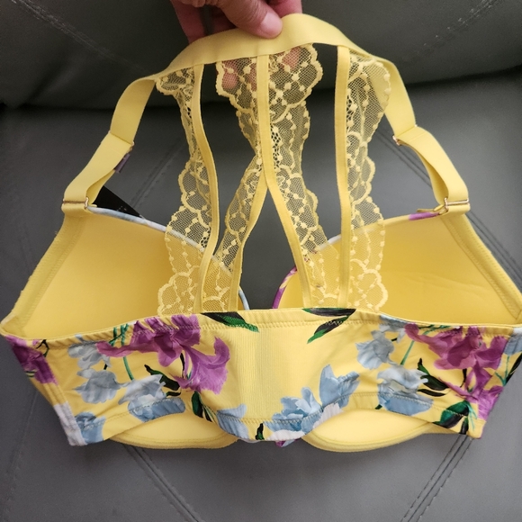 Cacique Lane Bryant Spring Flowers Lightly Lined Balconette Bra 42F - Picture 7 of 9